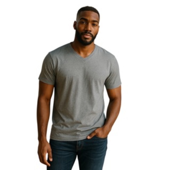 Hanes Other - NWOT Hanes V-Neck Heather Gray Comfort Soft Short Sleeve Men's Tee-Shirt Size L